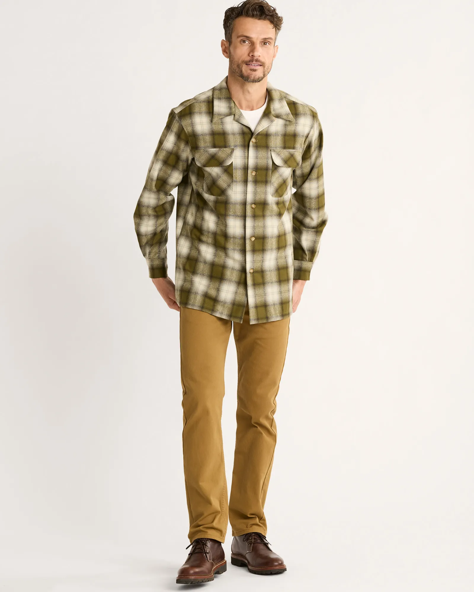 Pendleton MEN'S PLAID BOARD SHIRT REGULAR Fashion