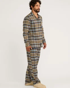 Pendleton MEN'S PLAID FLANNEL PAJAMA SET NAVY/OCHRE Online