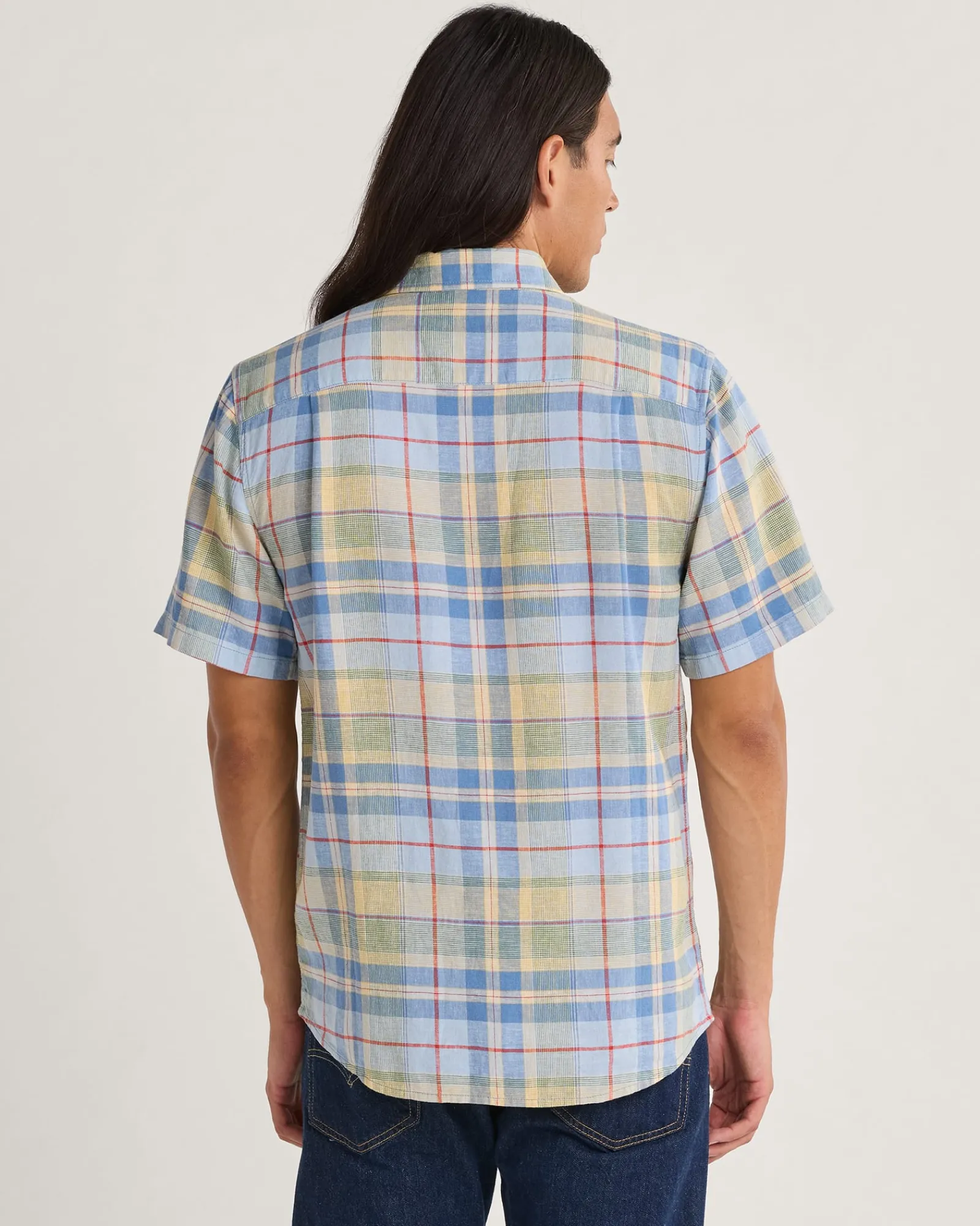 Pendleton MEN'S PLAID SHORELINE LINEN SHIRT BLUE MULTI Outlet