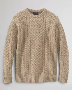Pendleton MEN'S SHETLAND COLLECTION FISHERMAN SWEATER COYOTE Outlet