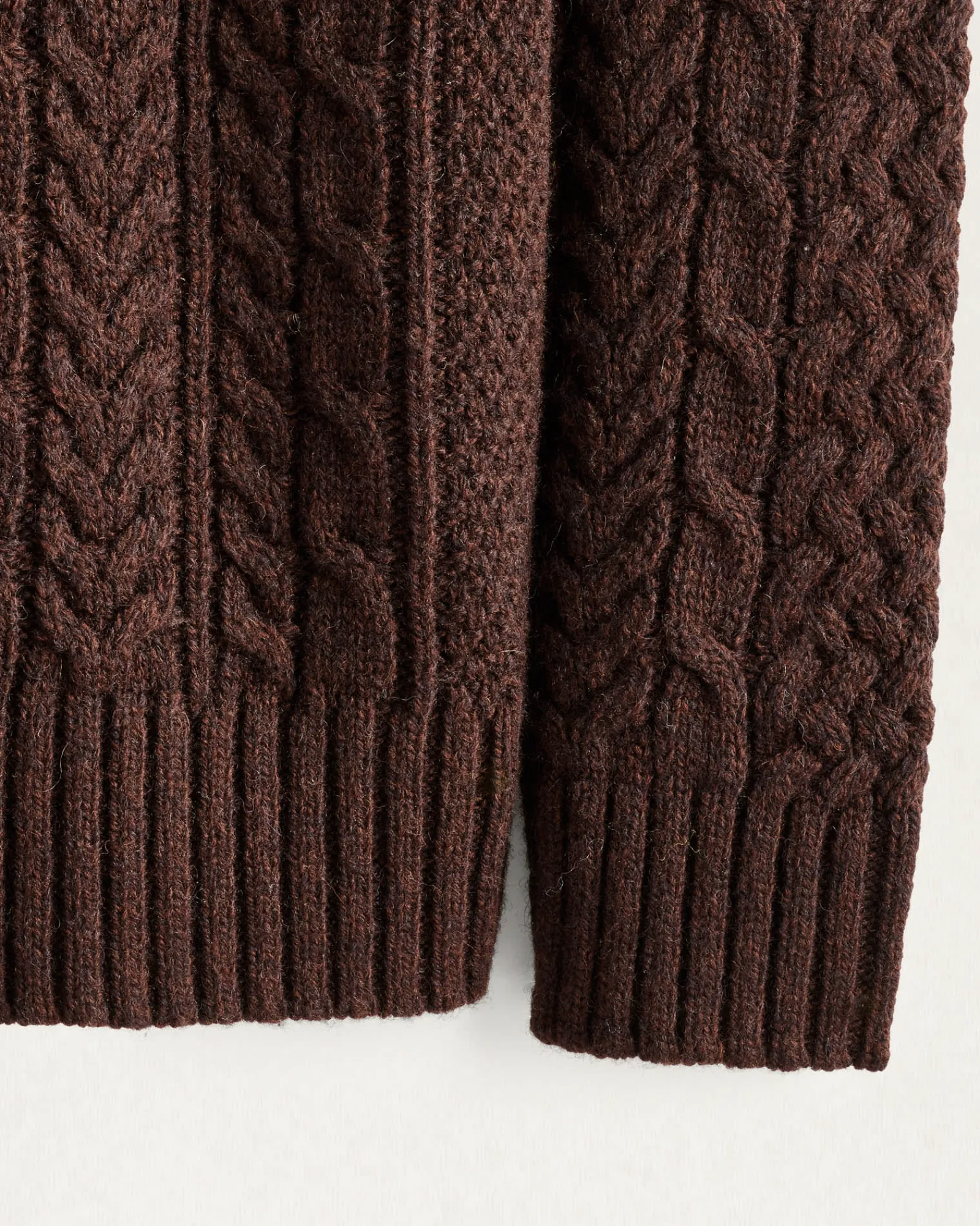 Pendleton MEN'S SHETLAND COLLECTION FISHERMAN SWEATER ESPRESSO HEATHER Discount