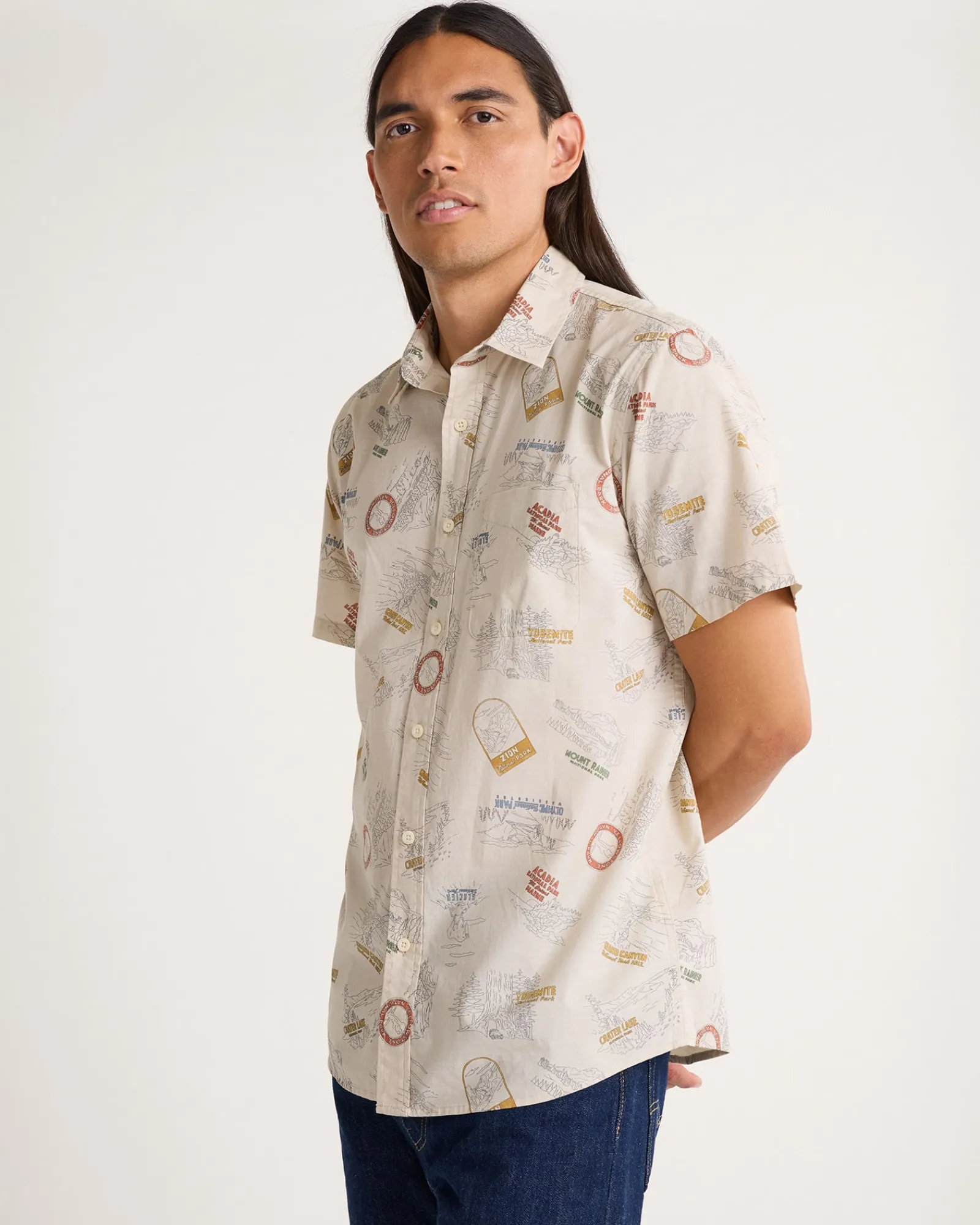 Pendleton MEN'S SHORELINE COTTON SHIRT TAN NATIONAL PARKS Sale