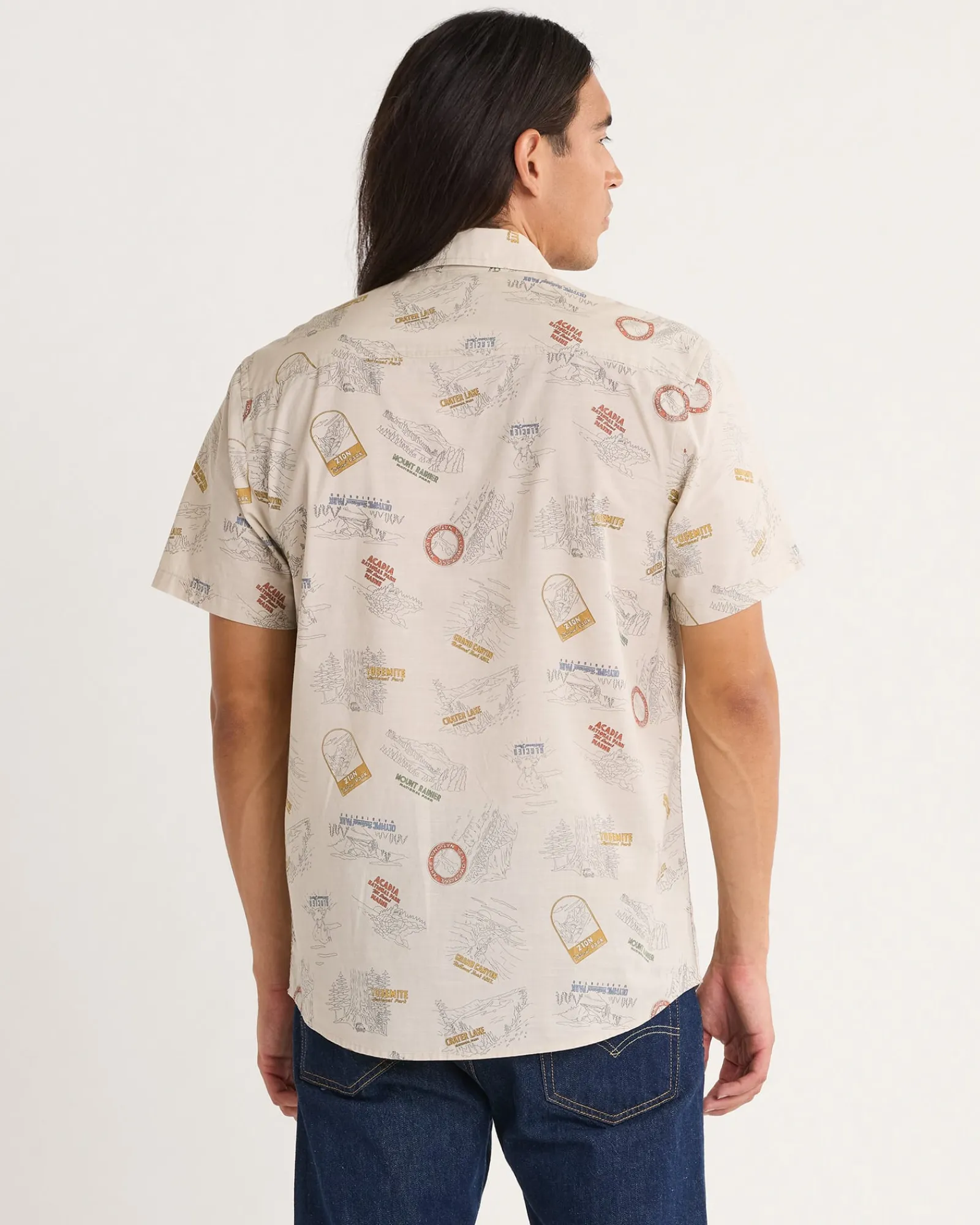 Pendleton MEN'S SHORELINE COTTON SHIRT TAN NATIONAL PARKS Sale