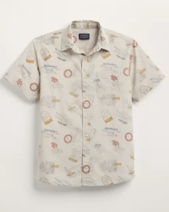 Pendleton MEN'S SHORELINE COTTON SHIRT TAN NATIONAL PARKS Sale