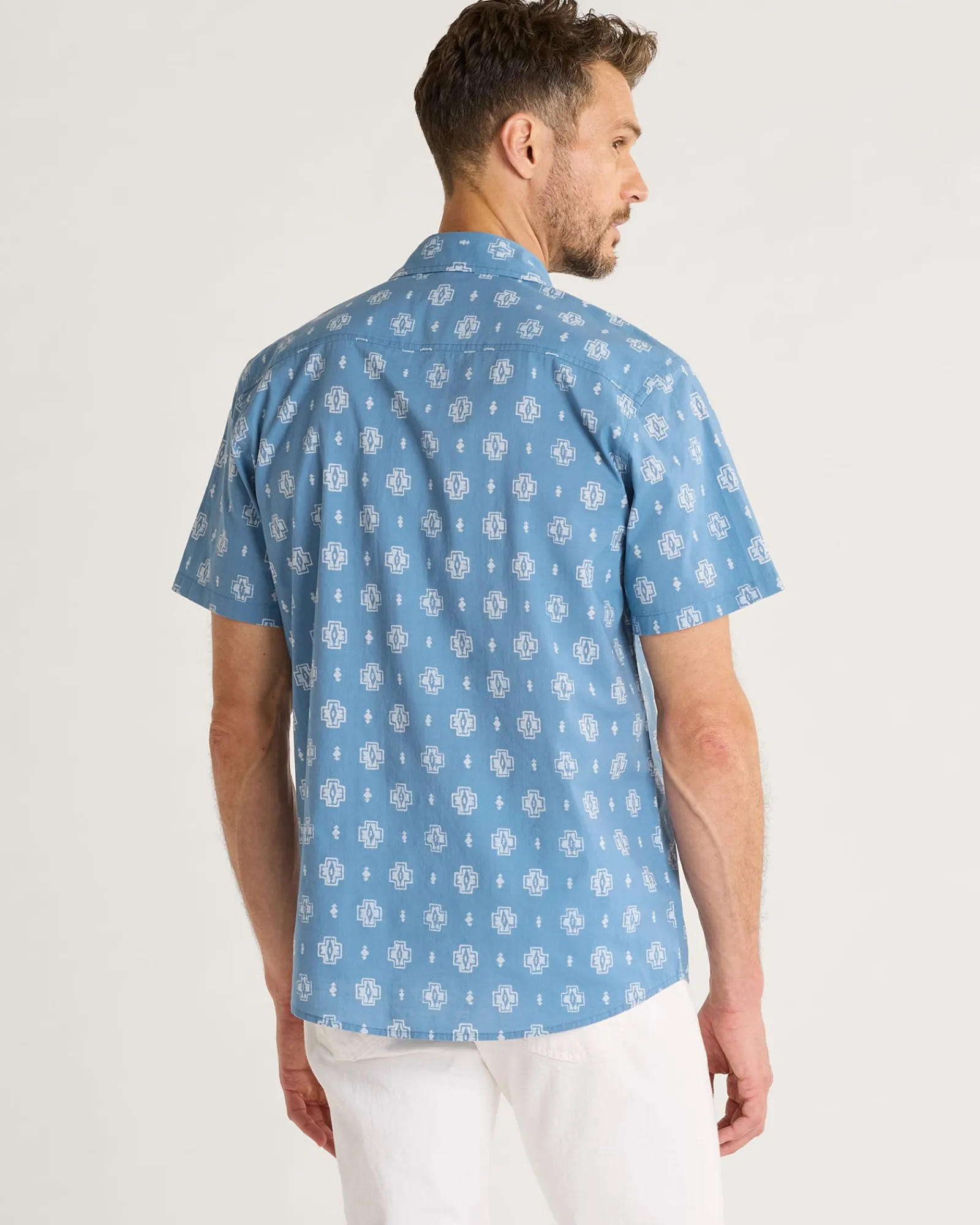 Pendleton MEN'S SHORELINE COTTON SHIRT BLUE HARDING Best