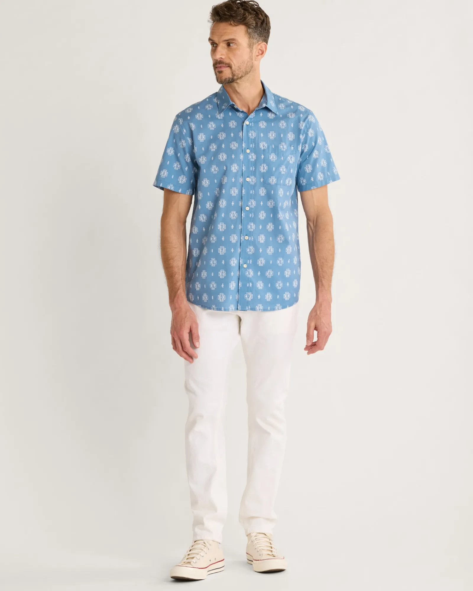 Pendleton MEN'S SHORELINE COTTON SHIRT BLUE HARDING Best