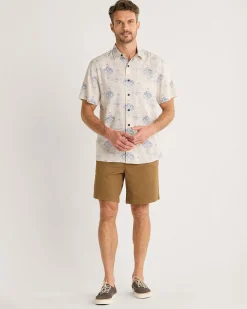 Pendleton MEN'S SHORELINE LINEN SHIRT BLUE AGATE BEACH Discount