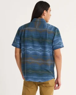 Pendleton MEN'S SHORT-SLEEVE GATEWAY COTTON SHIRT NAVY SUNSET PASS Fashion