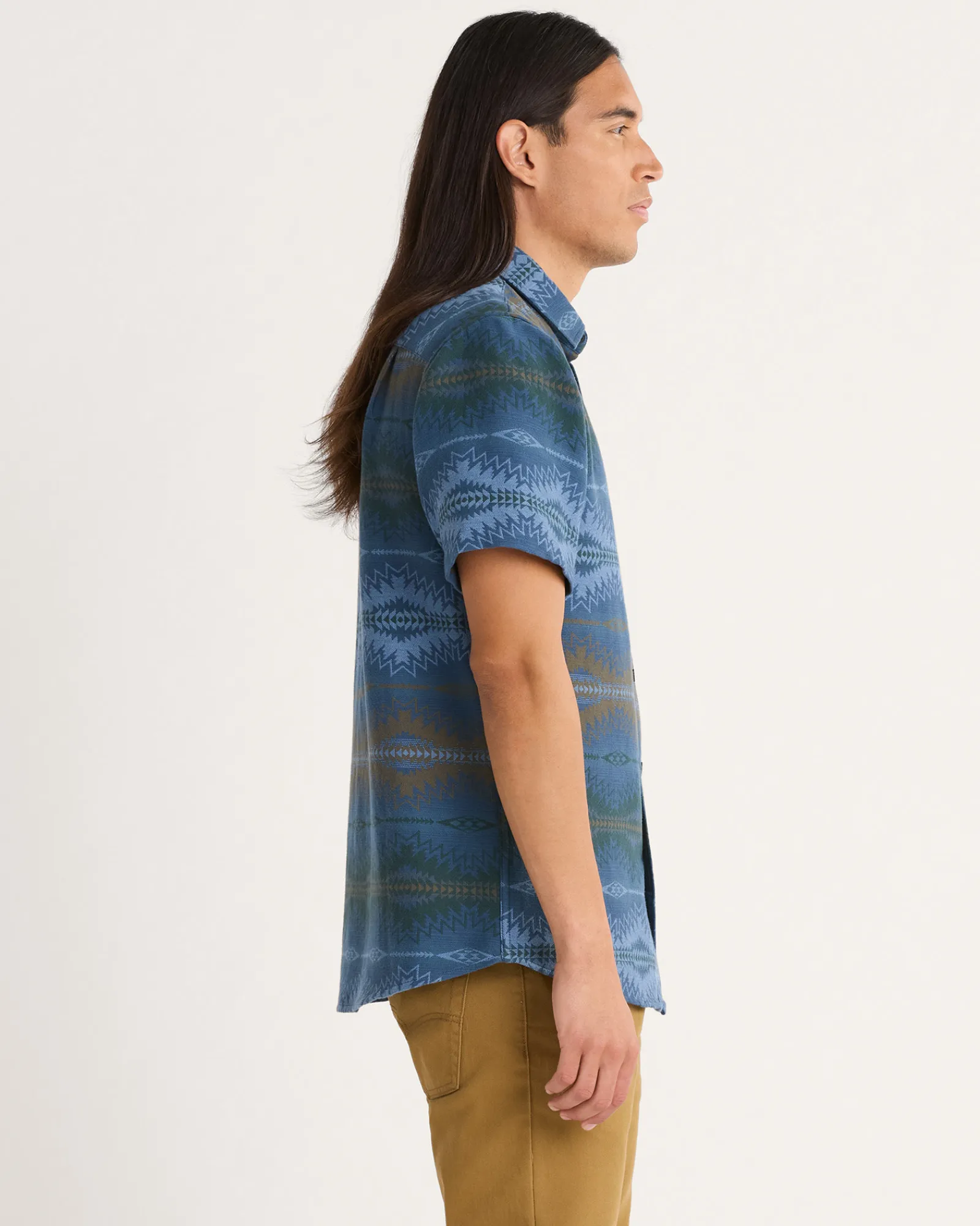 Pendleton MEN'S SHORT-SLEEVE GATEWAY COTTON SHIRT NAVY SUNSET PASS Fashion