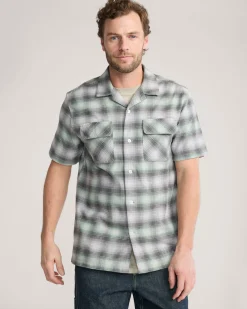 Pendleton MEN'S SHORT-SLEEVE PLAID COTTON BOARD SHIRT CHARCOAL/GREY PLAID Outlet