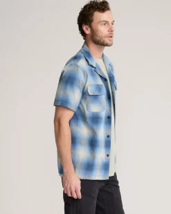 Pendleton MEN'S SHORT-SLEEVE PLAID COTTON BOARD SHIRT NAVY/BLUE PLAID Best