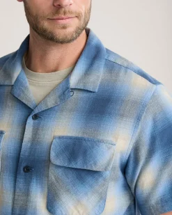 Pendleton MEN'S SHORT-SLEEVE PLAID COTTON BOARD SHIRT NAVY/BLUE PLAID Best
