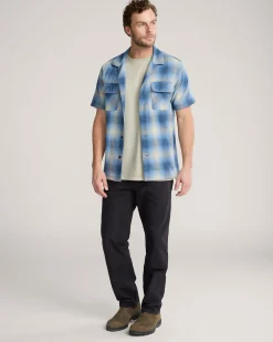 Pendleton MEN'S SHORT-SLEEVE PLAID COTTON BOARD SHIRT NAVY/BLUE PLAID Best