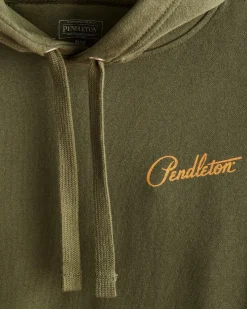 Pendleton MEN'S SOLSTICE CANYON GRAPHIC HOODIE MILITARY GREEN/MULTI Best