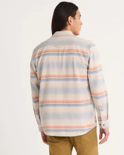 Pendleton MEN'S STRIPED BEACH SHACK COTTON SHIRT NATURAL MULTI STRIPE Hot