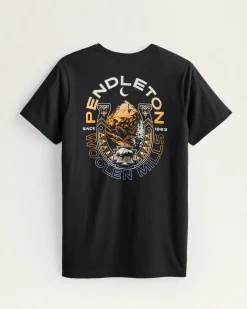 Pendleton MEN'S TWILIGHT RANCH LOGO GRAPHIC TEE BLACK/MULTI Clearance