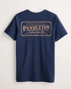 Pendleton MEN'S VINTAGE LOGO GRAPHIC TEE NAVY/GOLD New