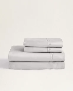 Pendleton MOONLIT MESA EMBROIDERED SHEET SET LIGHT GREY New