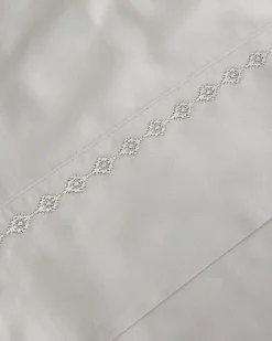 Pendleton MOONLIT MESA EMBROIDERED SHEET SET LIGHT GREY New