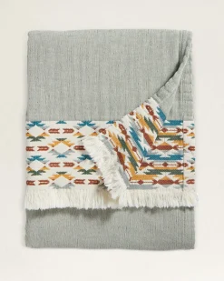 Pendleton ORGANIC COTTON FRINGED THROW ONE SIZE Hot