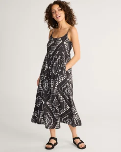 Pendleton OXBOW STRAPPY MAXI DRESS BLACK/WHITE Hot