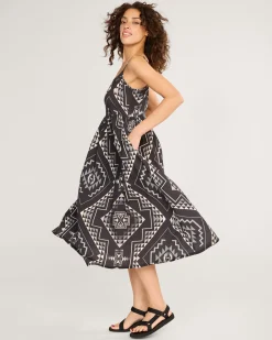 Pendleton OXBOW STRAPPY MAXI DRESS BLACK/WHITE Hot