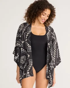 Pendleton OXBOW WOMEN'S OPEN-FRONT COVERUP BLACK/WHITE Online