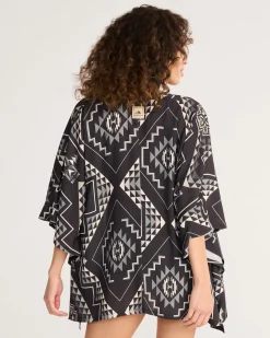 Pendleton OXBOW WOMEN'S OPEN-FRONT COVERUP BLACK/WHITE Online