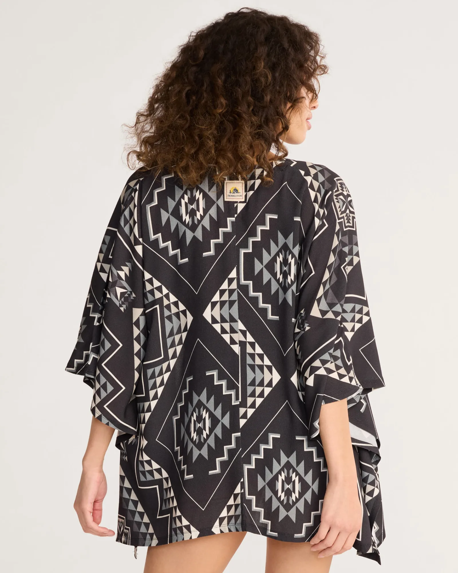 Pendleton OXBOW WOMEN'S OPEN-FRONT COVERUP BLACK/WHITE Online
