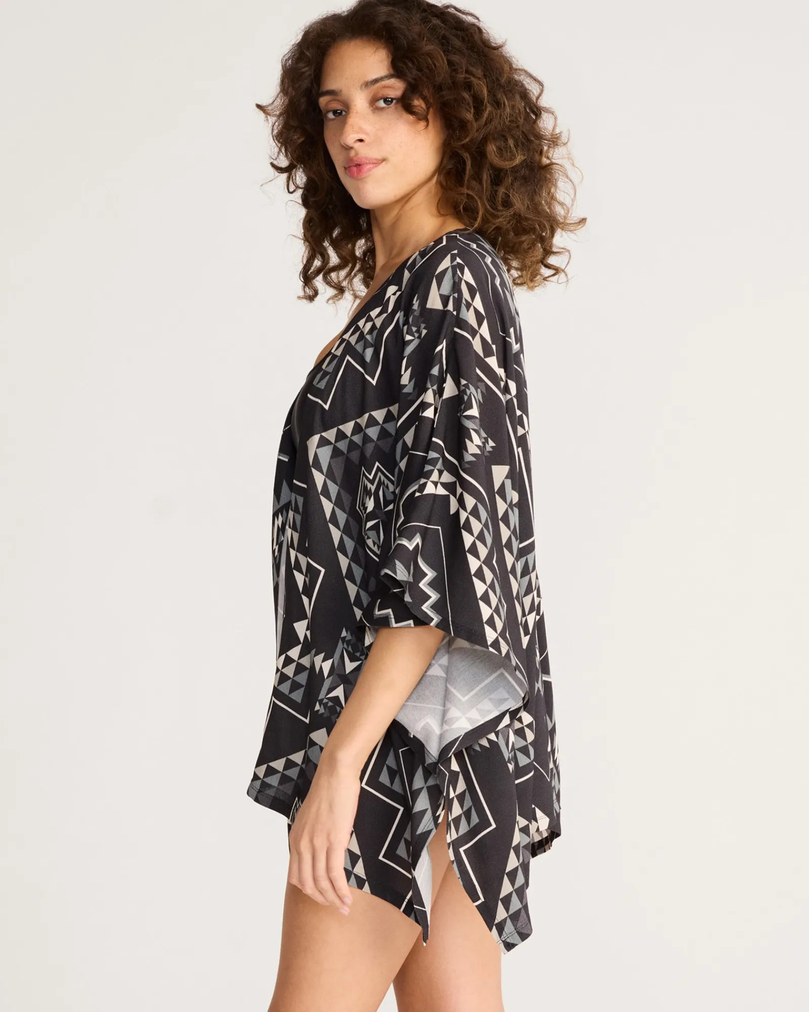 Pendleton OXBOW WOMEN'S OPEN-FRONT COVERUP BLACK/WHITE Online