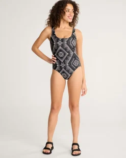 Pendleton OXBOW WOMEN'S REVERSIBLE ONE-PIECE SWIMSUIT OXBOW/BLACK New