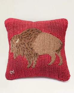 Pendleton PLUSH BUFFALO HOOKED SQUARE PILLOW ONE SIZE Hot