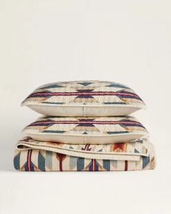 Pendleton PRAIRIE SPRINGS PRINTED COVERLET SET TAN MULTI Best