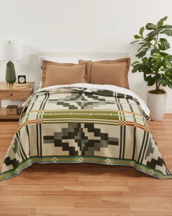 Pendleton SEVEN SPRINGS BLANKET IVORY/OLIVE MULTI Hot
