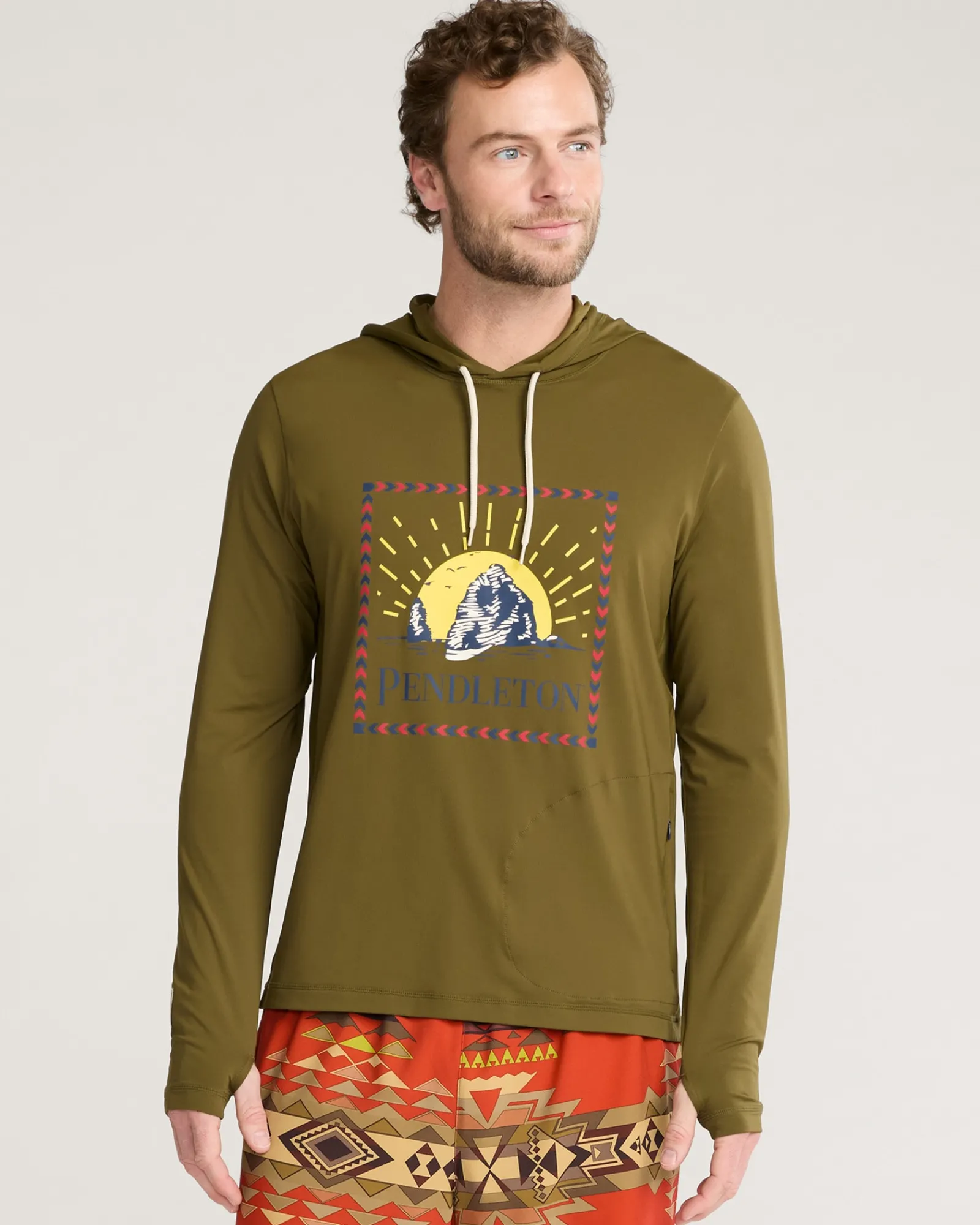 Pendleton SURF UNISEX LONG-SLEEVE RASHGUARD DARK OLIVE Discount