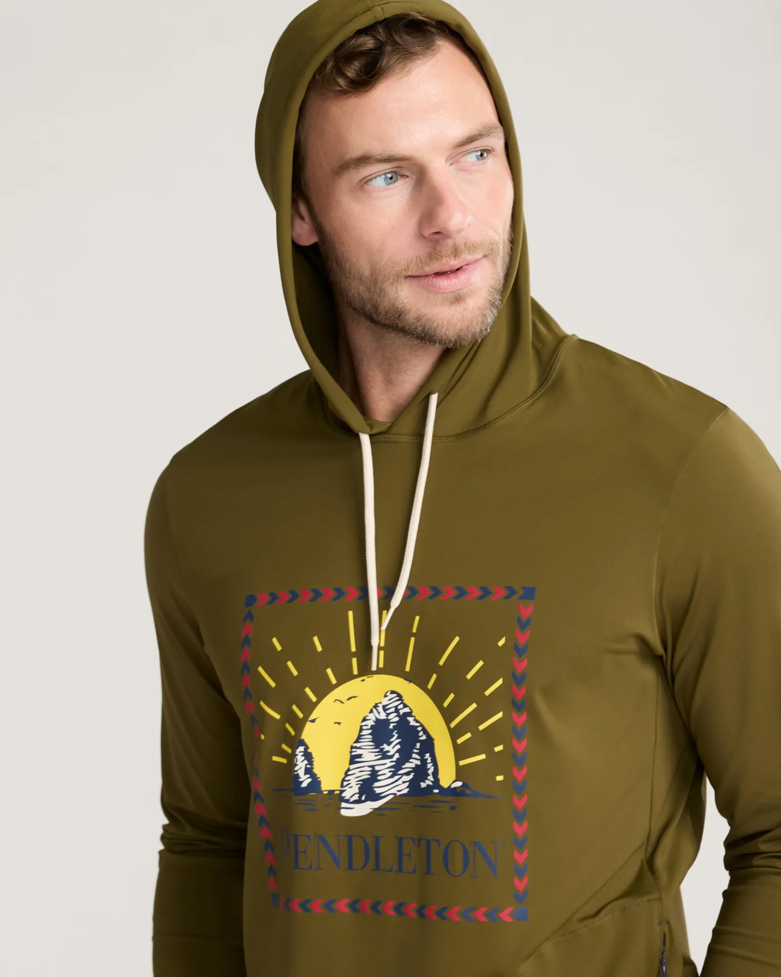 Pendleton SURF UNISEX LONG-SLEEVE RASHGUARD DARK OLIVE Discount