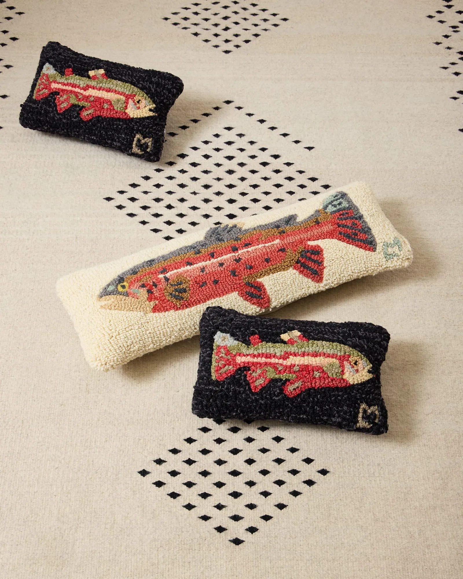 Pendleton TROUT HOOKED SMALL LUMBAR PILLOW ONE SIZE Discount