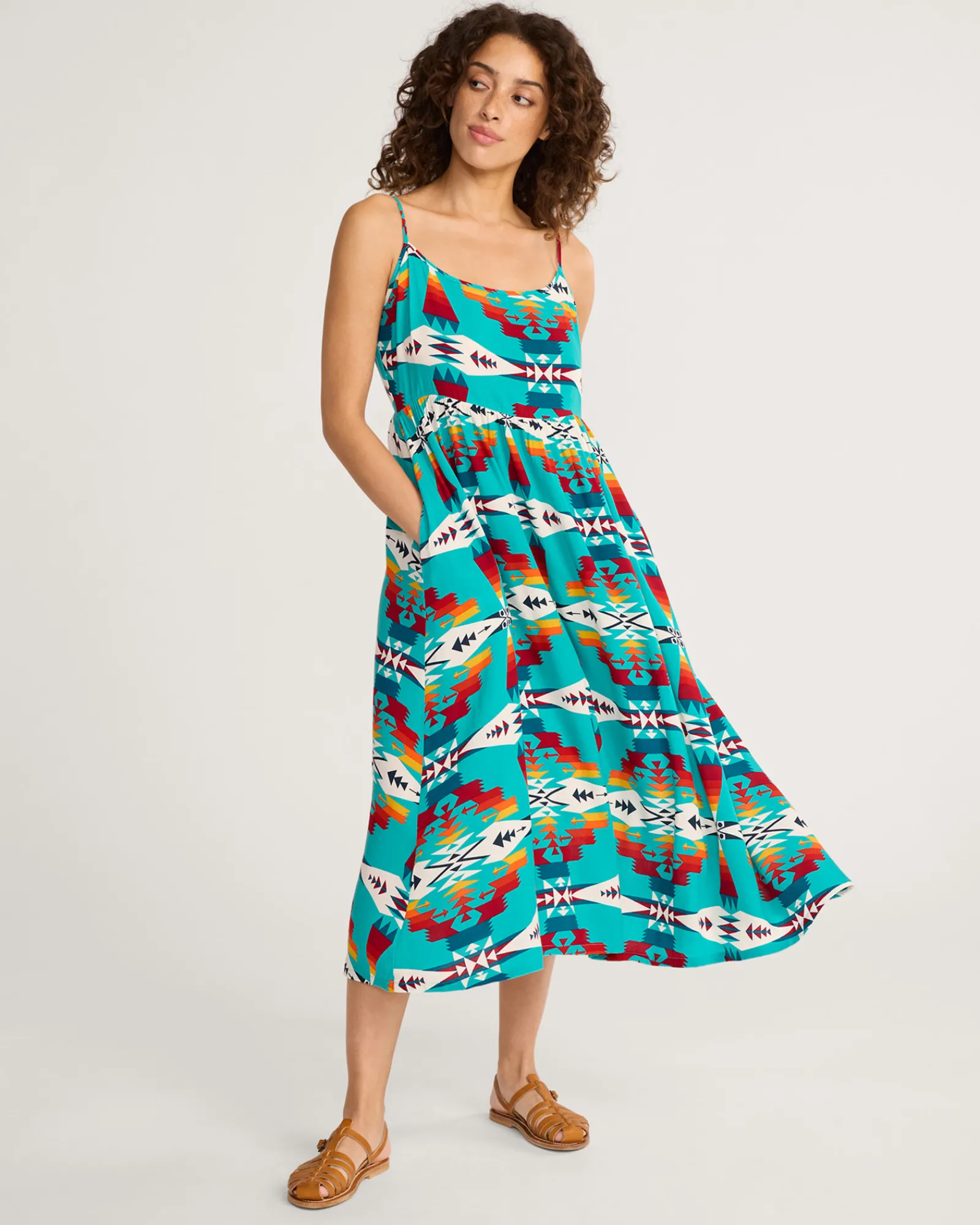 Pendleton TUCSON STRAPPY MAXI DRESS TURQUOISE Discount