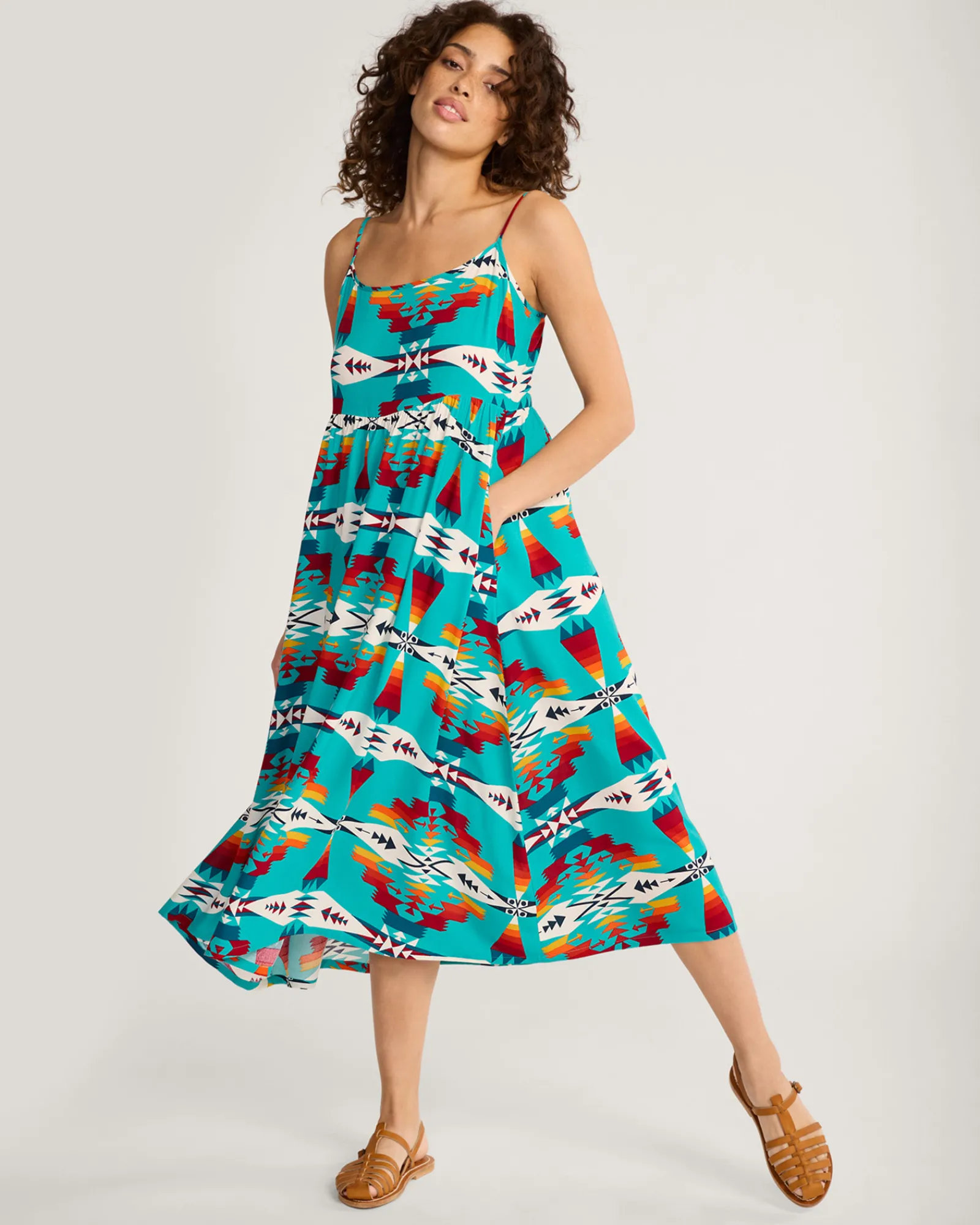 Pendleton TUCSON STRAPPY MAXI DRESS TURQUOISE Discount
