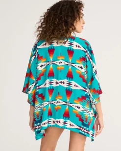 Pendleton TUCSON WOMEN'S OPEN-FRONT COVERUP TURQUOISE Discount