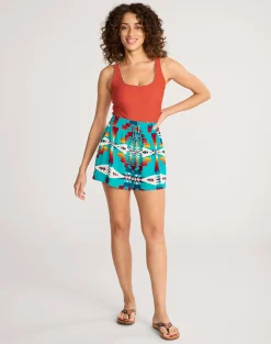 Pendleton TUCSON WOMEN'S TIE-FRONT SHORTS TURQUOISE Clearance