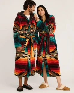 Pendleton UNISEX COTTON TERRY VELOUR BATHROBE SALTILLO SUNSET Fashion