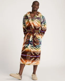 Pendleton UNISEX MYSTIC LAKE COTTON TERRY VELOUR BATHROBE MULTI Outlet