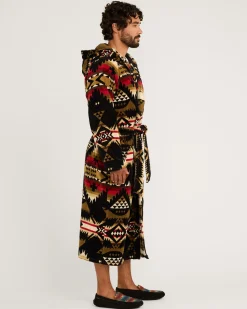 Pendleton UNISEX NEHALEM COTTON TERRY VELOUR BATHROBE BLACK/RED Online