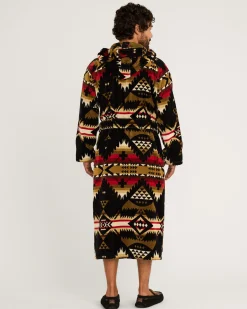 Pendleton UNISEX NEHALEM COTTON TERRY VELOUR BATHROBE BLACK/RED Online