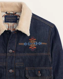 Pendleton UNISEX UK EMBROIDERED DENIM JACKET INDIGO Sale