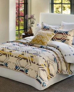 Pendleton WHITE SANDS PRINTED QUILT SET IVORY MULTI Best