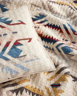 Pendleton WHITE SANDS PRINTED QUILT SET IVORY MULTI Best