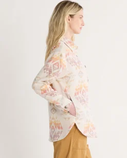 Pendleton WOMEN'S ARCADIA FLANNEL POPOVER SHIRT TAN AGATE BEACH Best