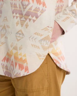 Pendleton WOMEN'S ARCADIA FLANNEL POPOVER SHIRT TAN AGATE BEACH Best